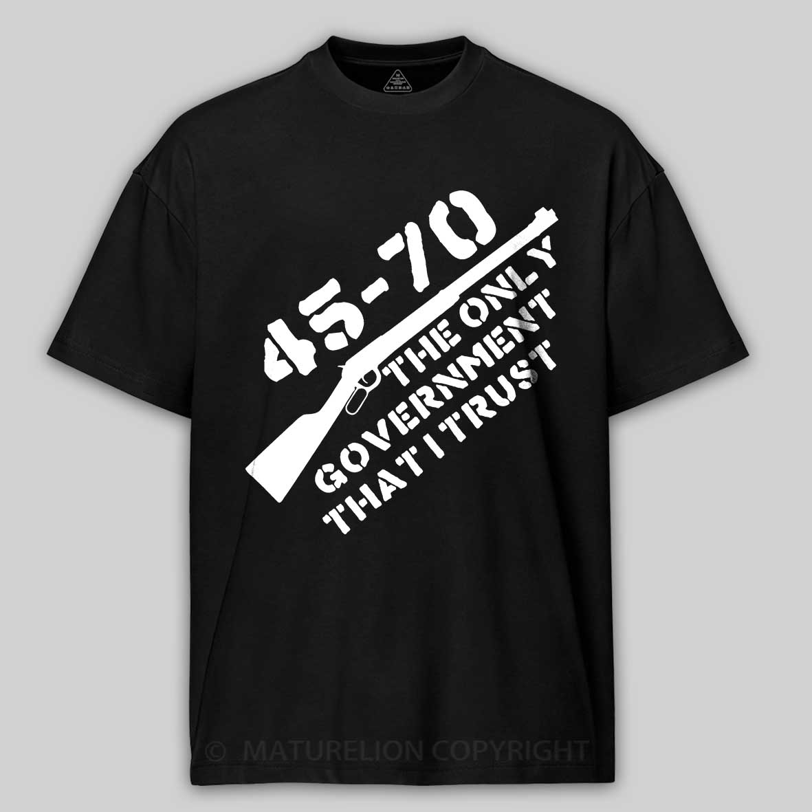 Maturelion Men's T-shirt 45-70 The Only Government I Trust Cotton T-shirt