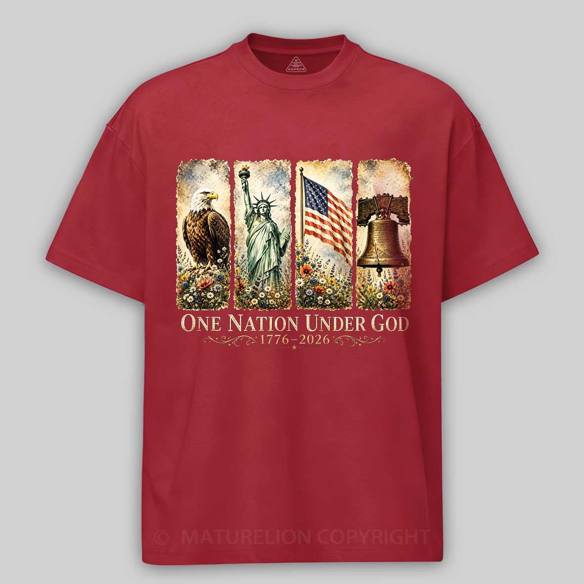 Maturelion One Nation Under God 250 Anniversary T-shirt 