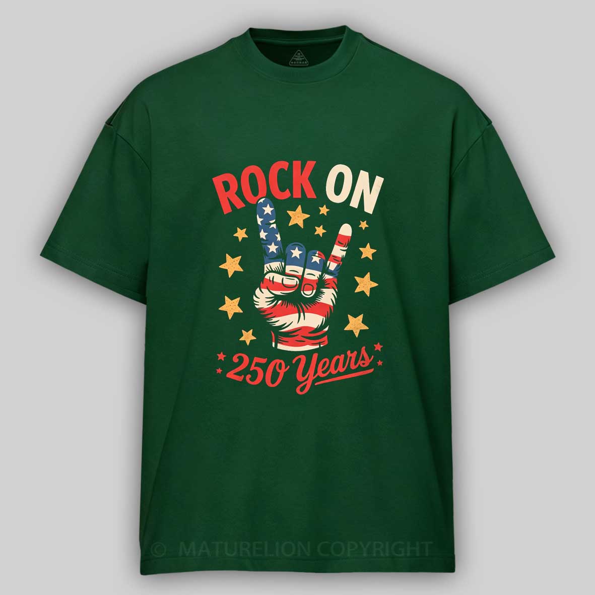Maturelion Patriotic 250 Years 250th Birthday Us Flag T-shirt 