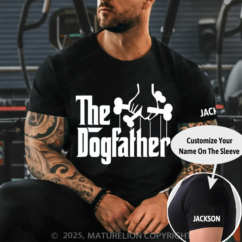 Maturelion Men's T-shirt The Dog Father Father's Day T-shirt