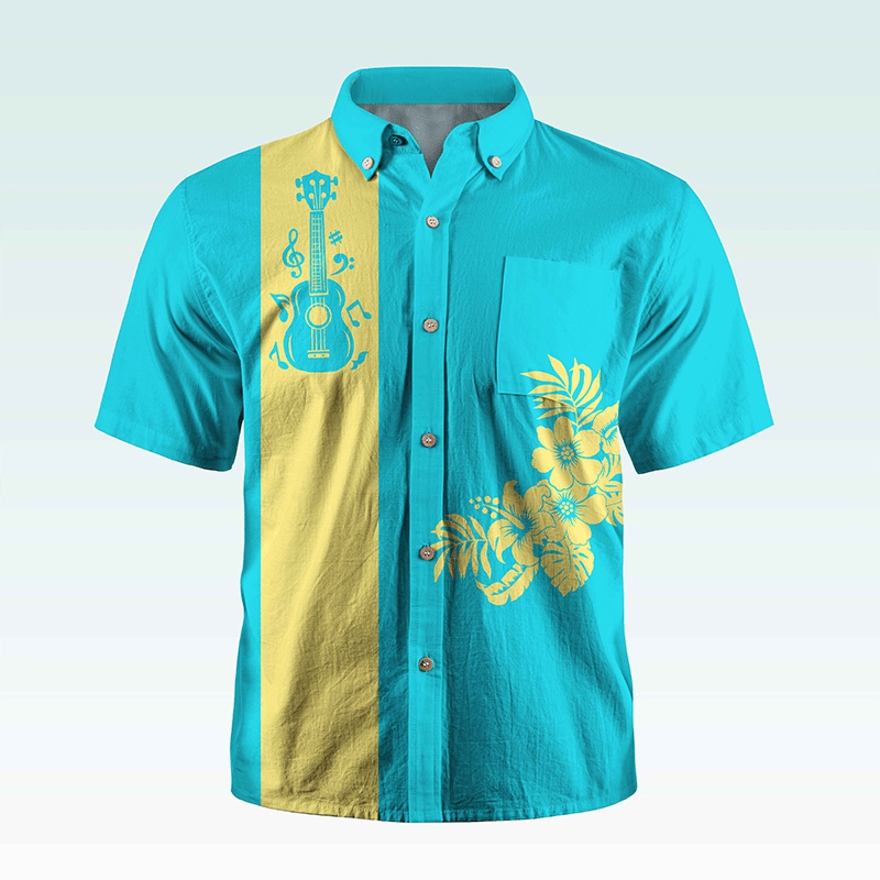 Maturelion Men's Button Pocket ShirtMen's Shirt Summer Shirt Casual Shirt