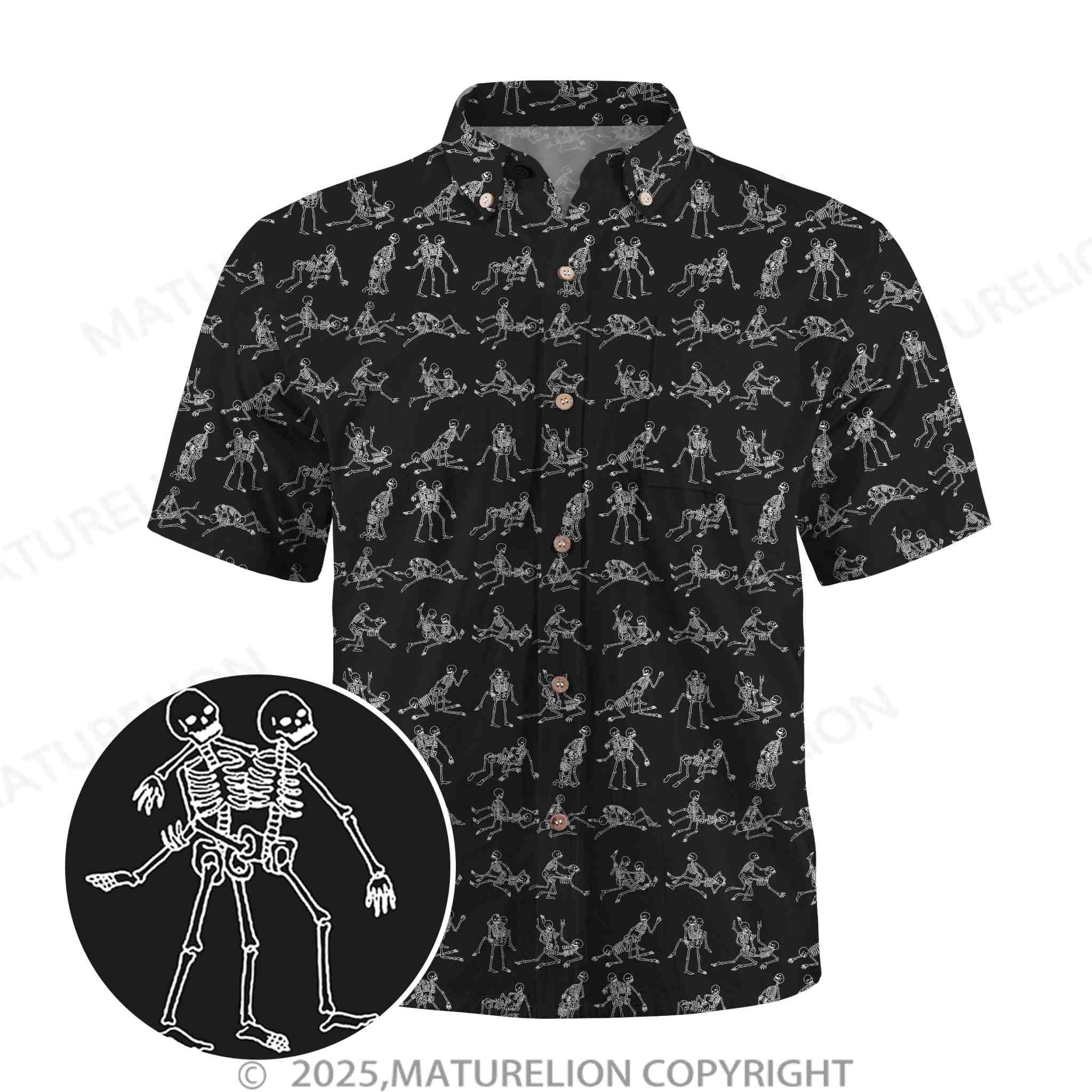 Maturelion Men's Button Pocket ShirtSun Sand and Sensuality Hawaiian Shirt