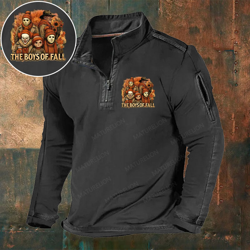 Maturelion Men's T-Shirt The Boys of Fall Scary Costume Halloween Cotton T-Shirt