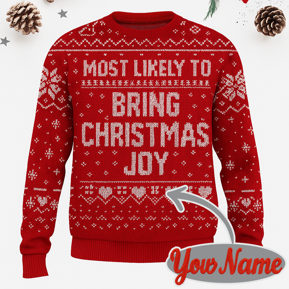 Most Likely To Christmas Personalized Funny Family