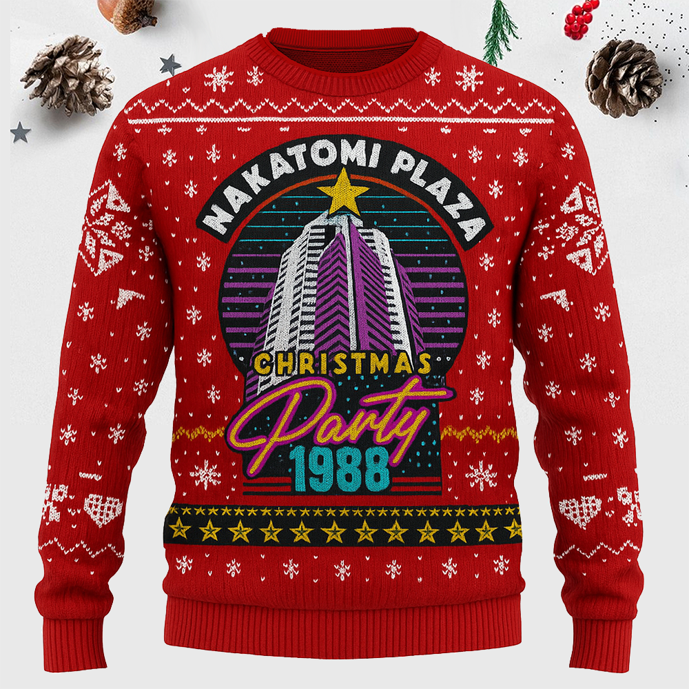 Maturelion Nakatomi Plaza Christmas Party 1988 Christmas Ugly Sweater