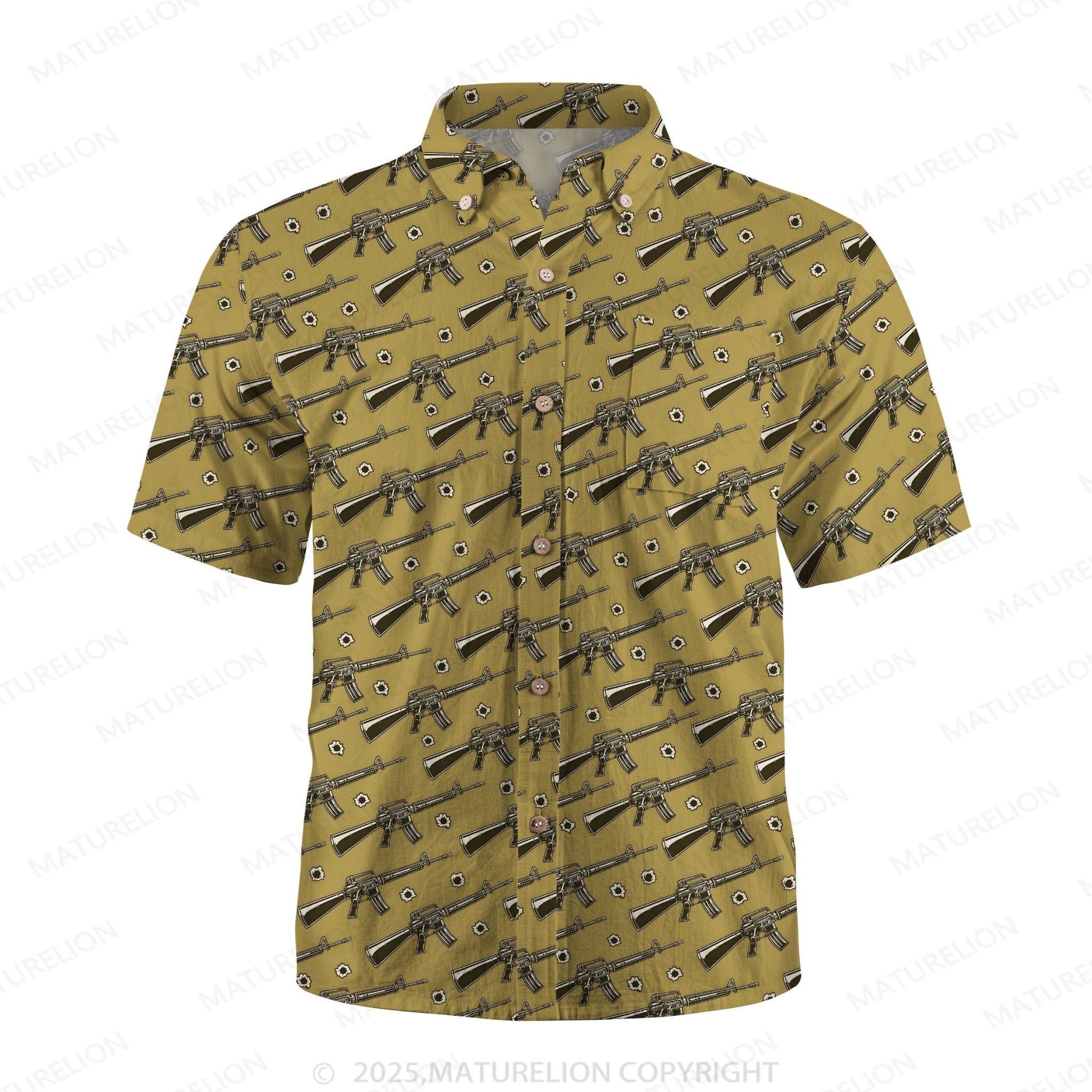 Maturelion Sunset Paradise Button Up Shirt
