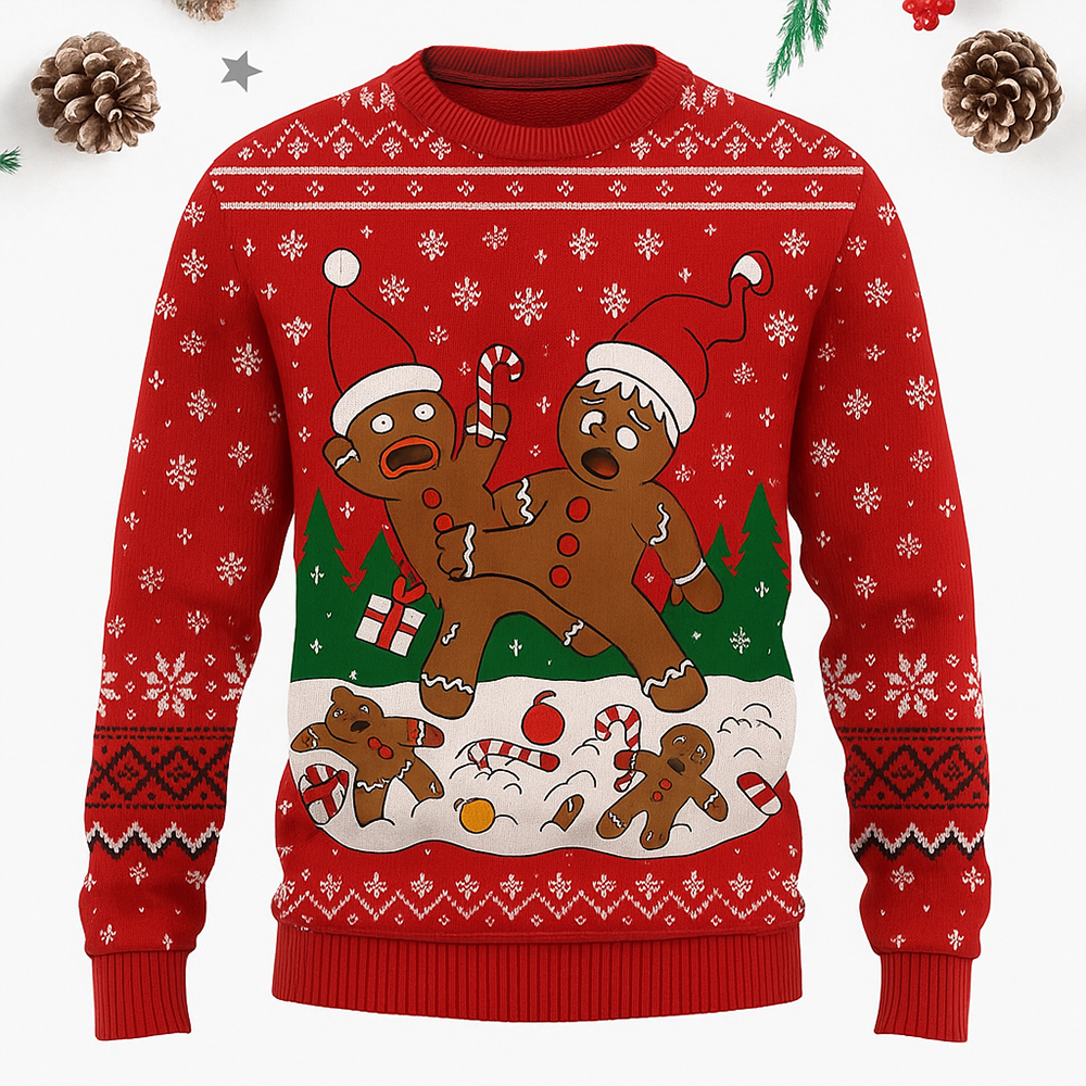 Maturelion Soft Graphic Funny Christmas Ugly Sweater