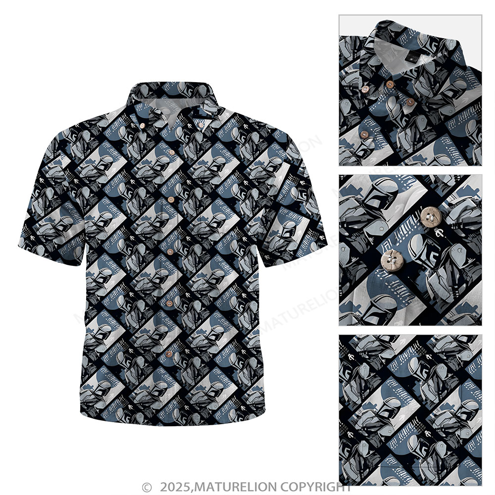 Maturelion Men's Hawaiian Shirt Neon Synthwave Laser Sword Hawaiian Shirt