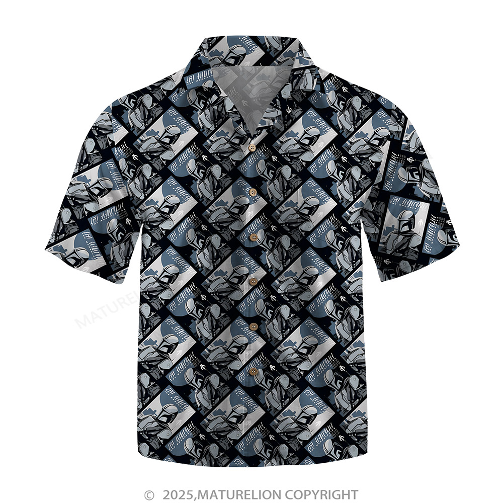 Maturelion Men's Hawaiian Shirt Neon Synthwave Laser Sword Hawaiian Shirt