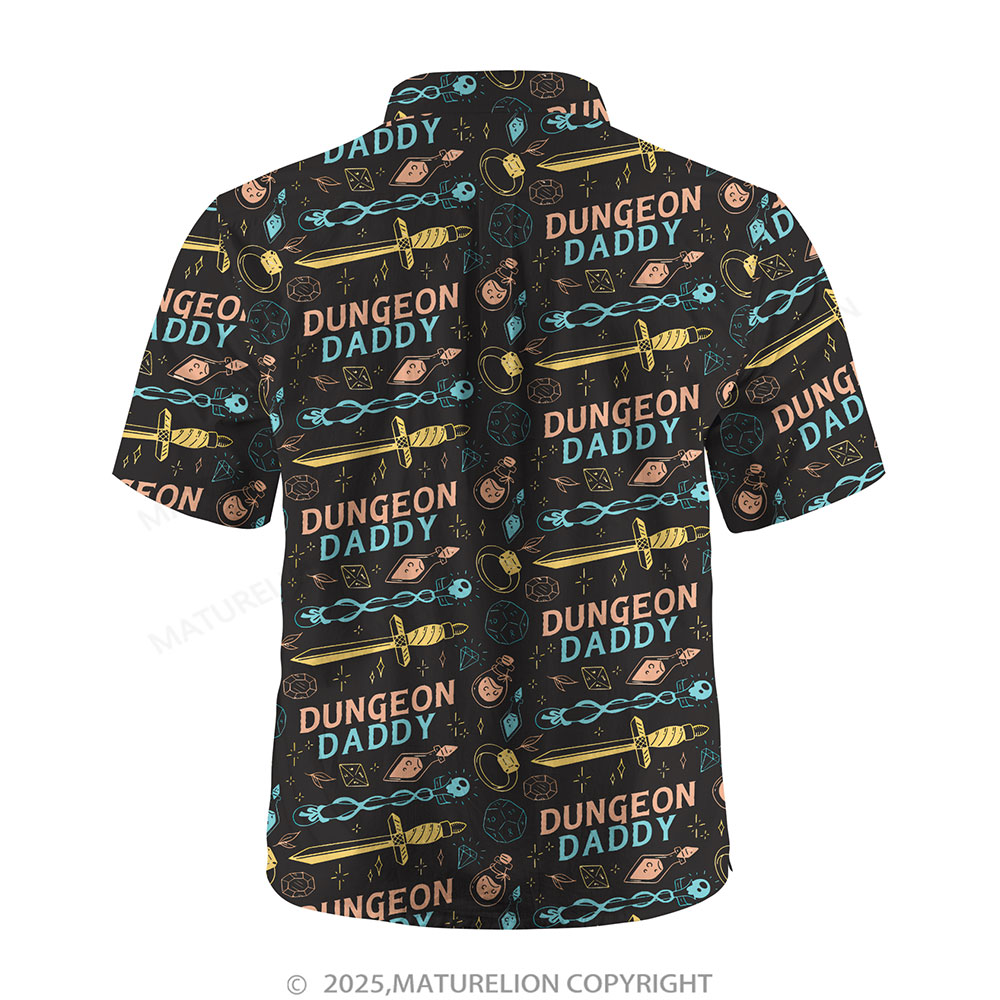 Maturelion Aloha Shirts Dungeon Daddy Button Up Shirt