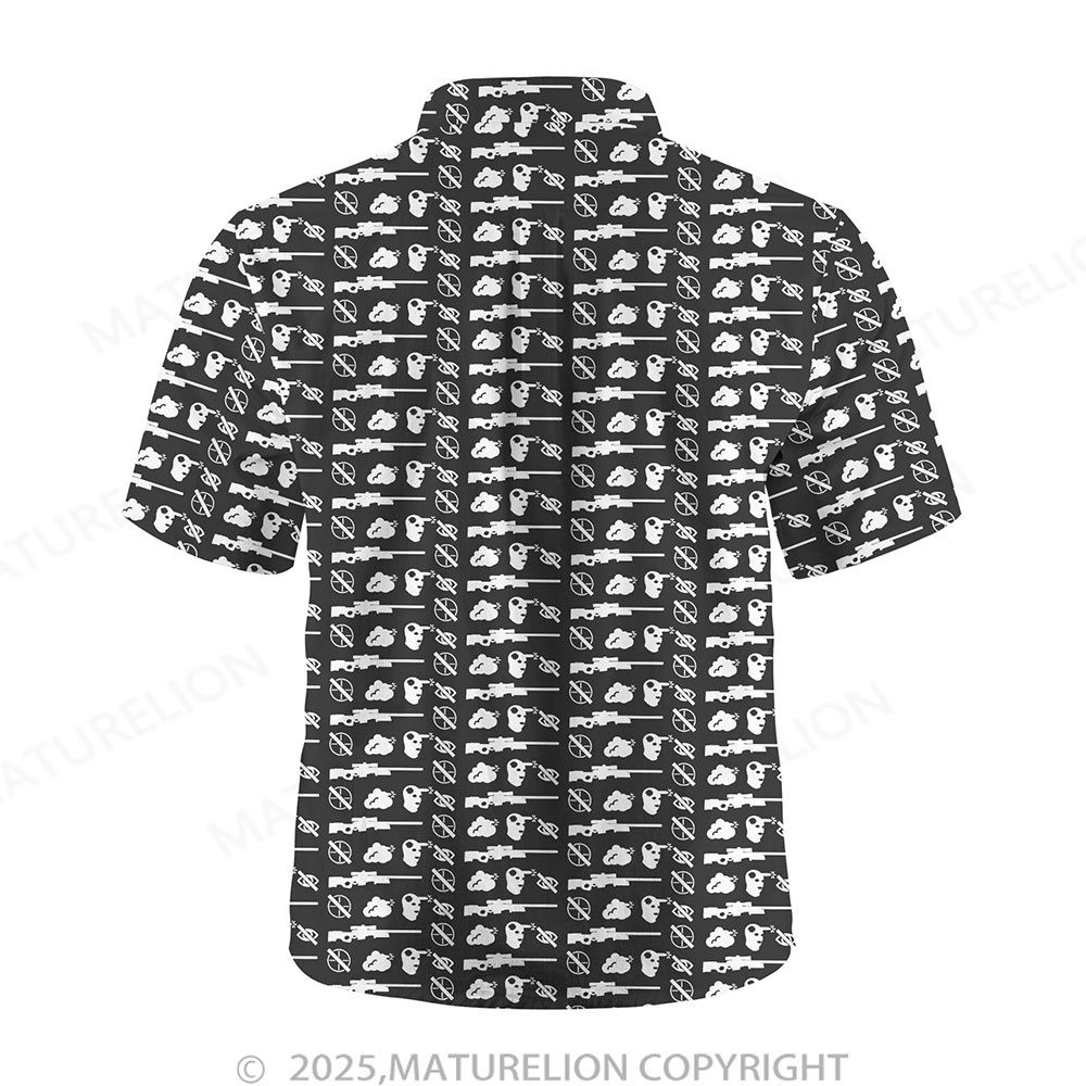 Maturelion Men's Hawaiian Shirt Jungle Vibes Button Up Shirt
