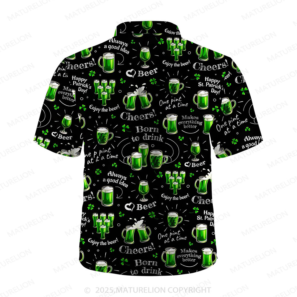 Maturelion St Patrick's Button Up Shirt Seaside Chill Button Up Shirt
