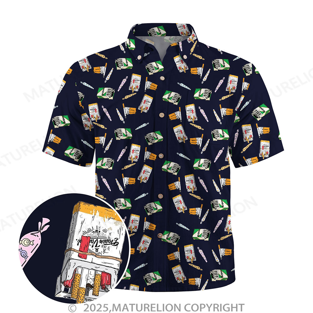 Maturelion Men's Button Pocket ShirtIsland Breeze with Sensual Ease Hawaiian Shirt