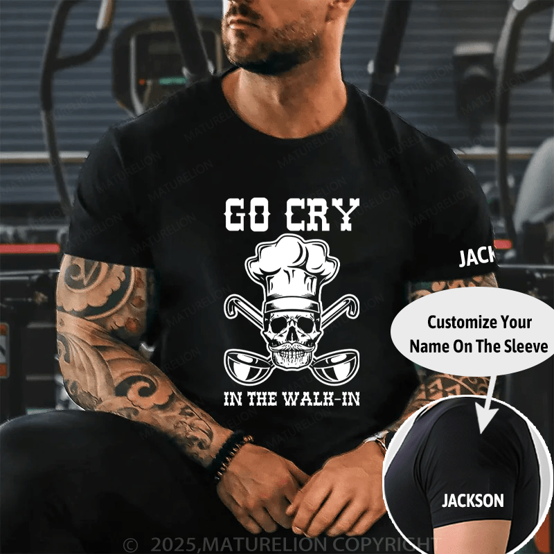 Maturelion Men's T-Shirt Co Cry In The Walk-In Cotton T-Shirt