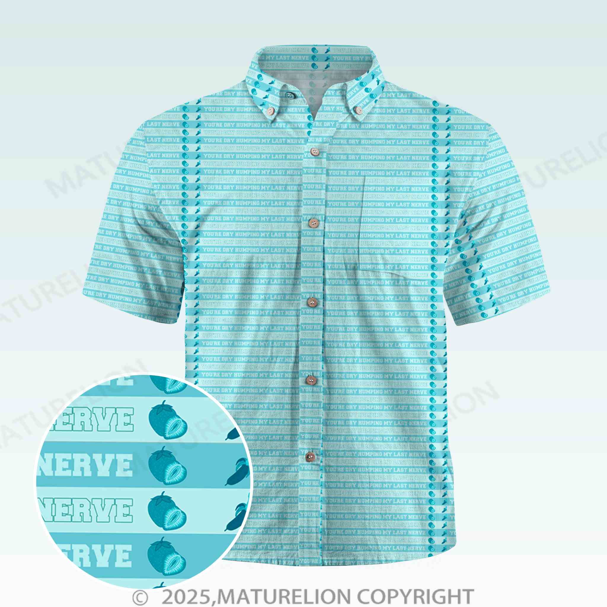 Maturelion Men's Hawaiian Shirt Effortlessly Lighthearted Hawaiian Shirt-Maturelion