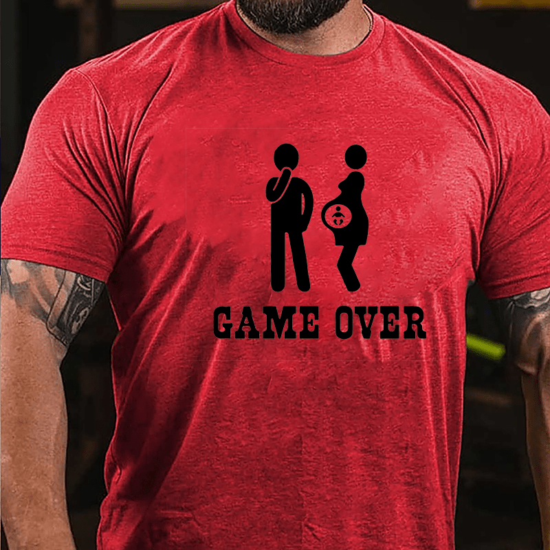 Game Over Funny Cotton T-shirt-Maturelion