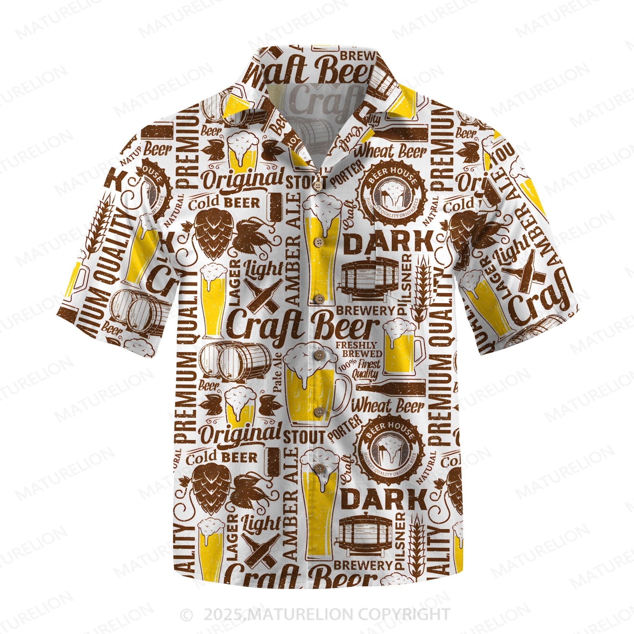 Maturelion Men's Hawaiian Shirt Palm Paradise Hawaiian Shirt