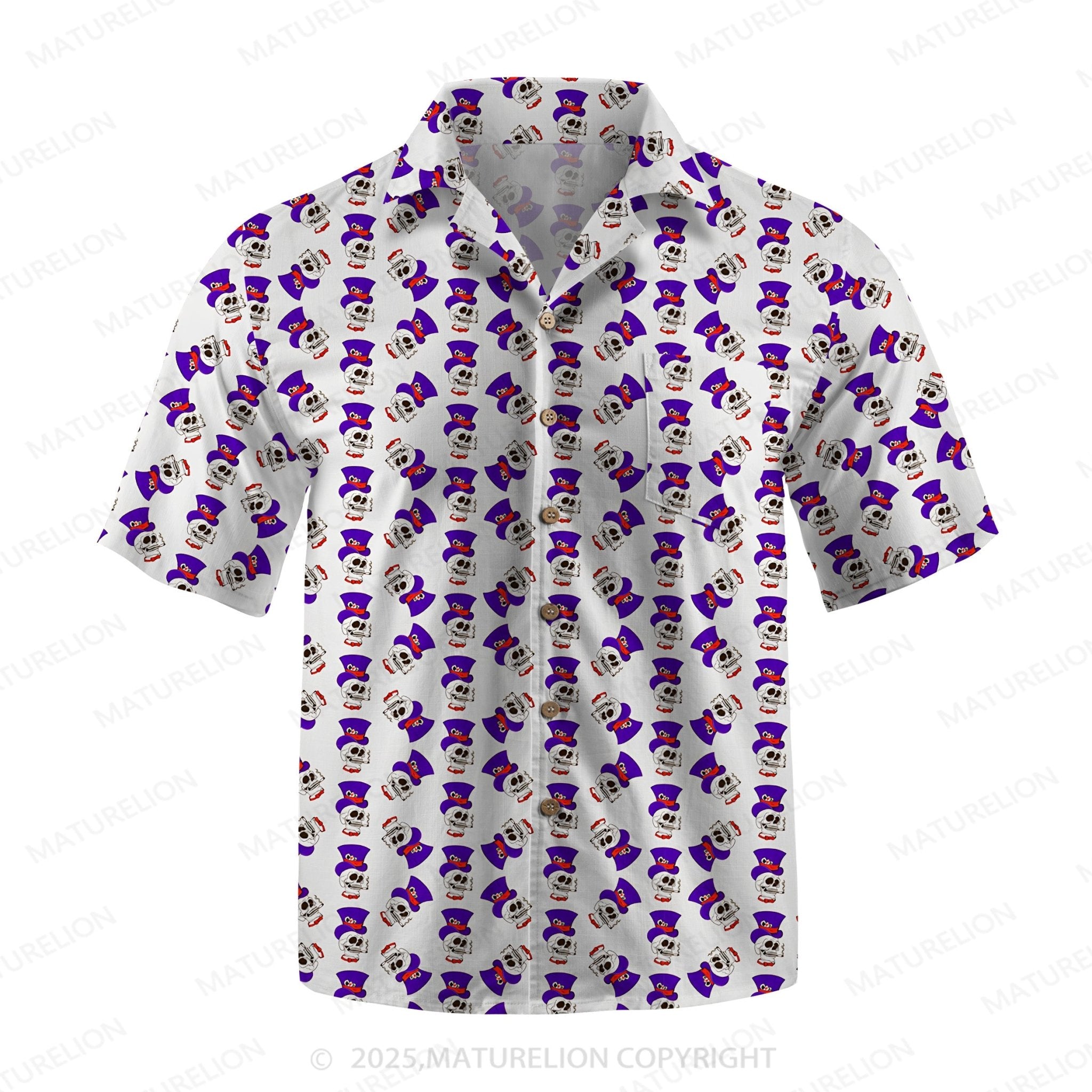 Maturelion Men's Hawaiian Shirt Ocean Sunset Hawaiian Shirt