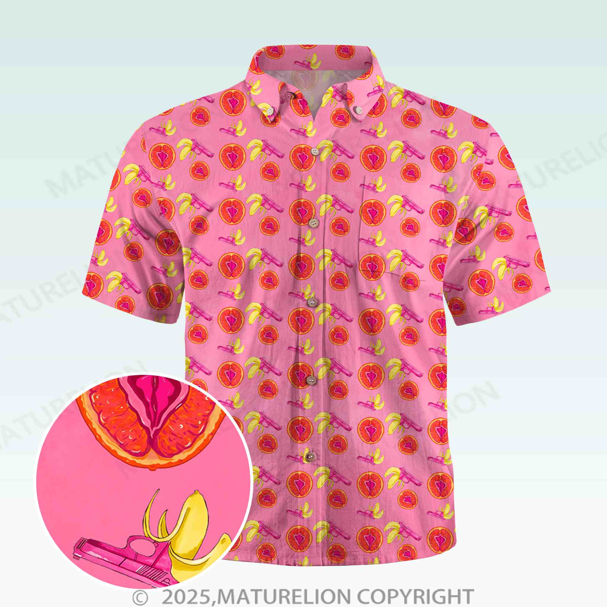 Maturelion Men's Hawaiian Shirt  Just Eat It Hawaiian Shirt-Maturelion