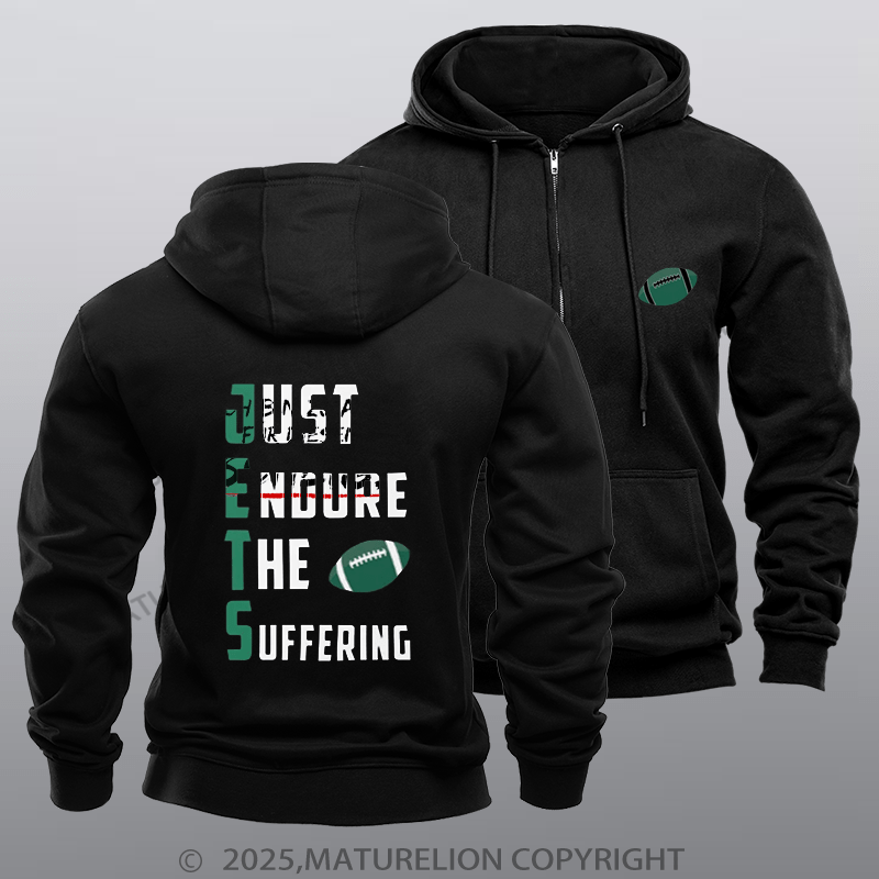 Maturelion Super Bowl Hoodie The Suffering Funny Fleece Zipper Hoodie