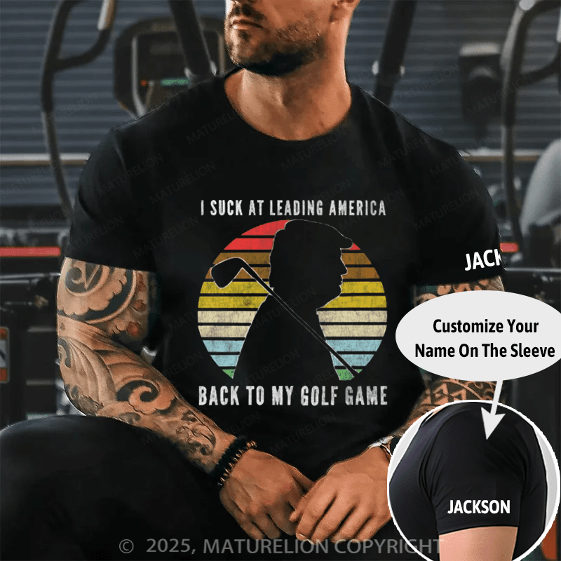 Maturelion Men's T-shirt Gone ... to Golf Essential Cotton T-shirt