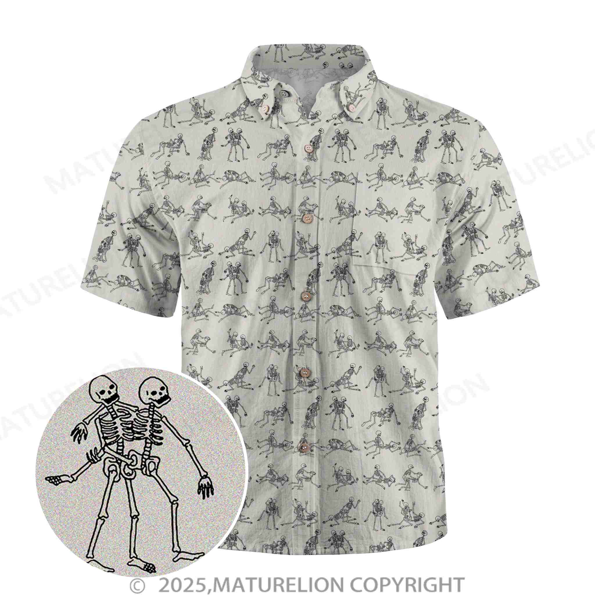 Maturelion Men's Button Pocket Shirt Tropical Nights Hotter Than the Sun Hawaiian Shirt