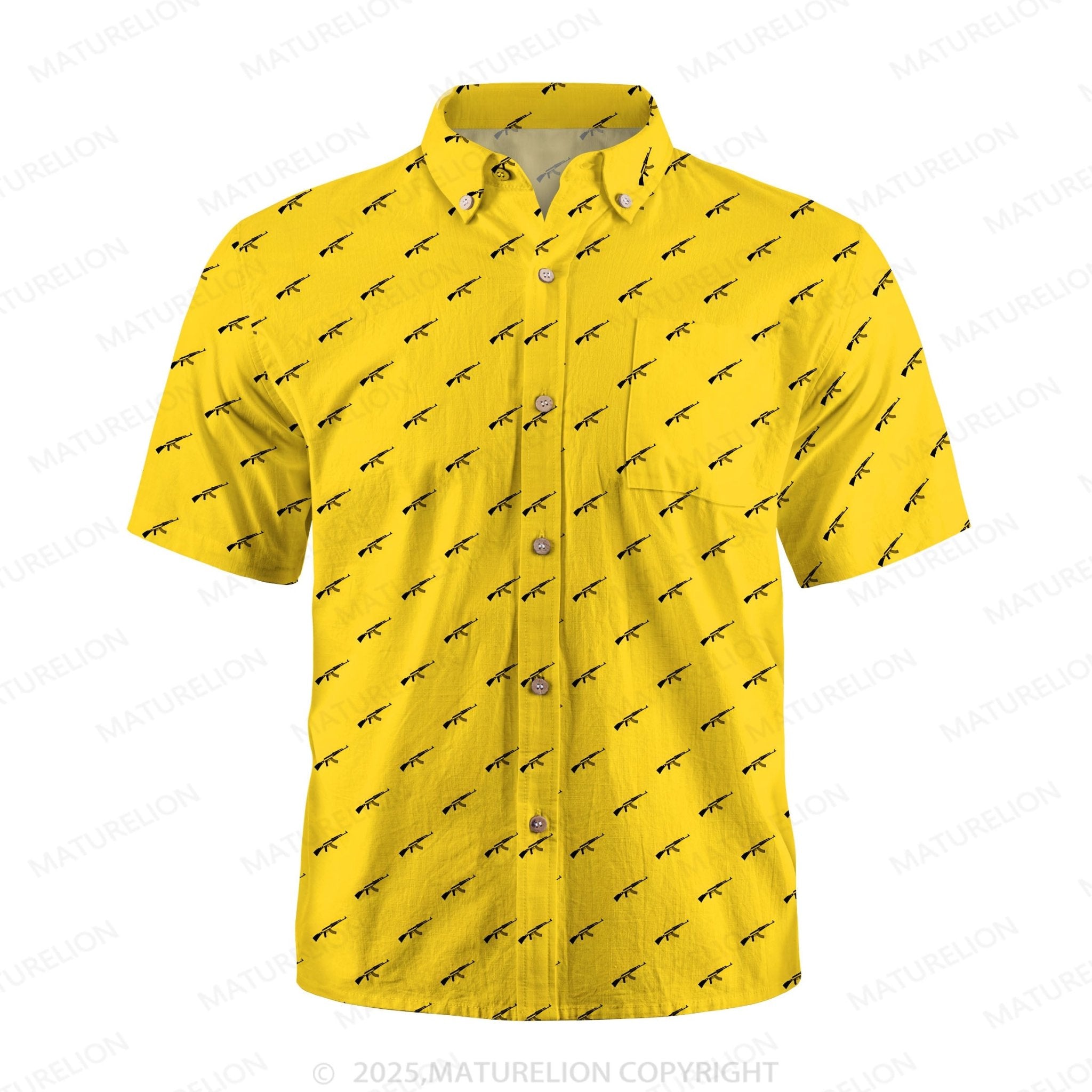 Maturelion Ocean Wave Button Up Shirt