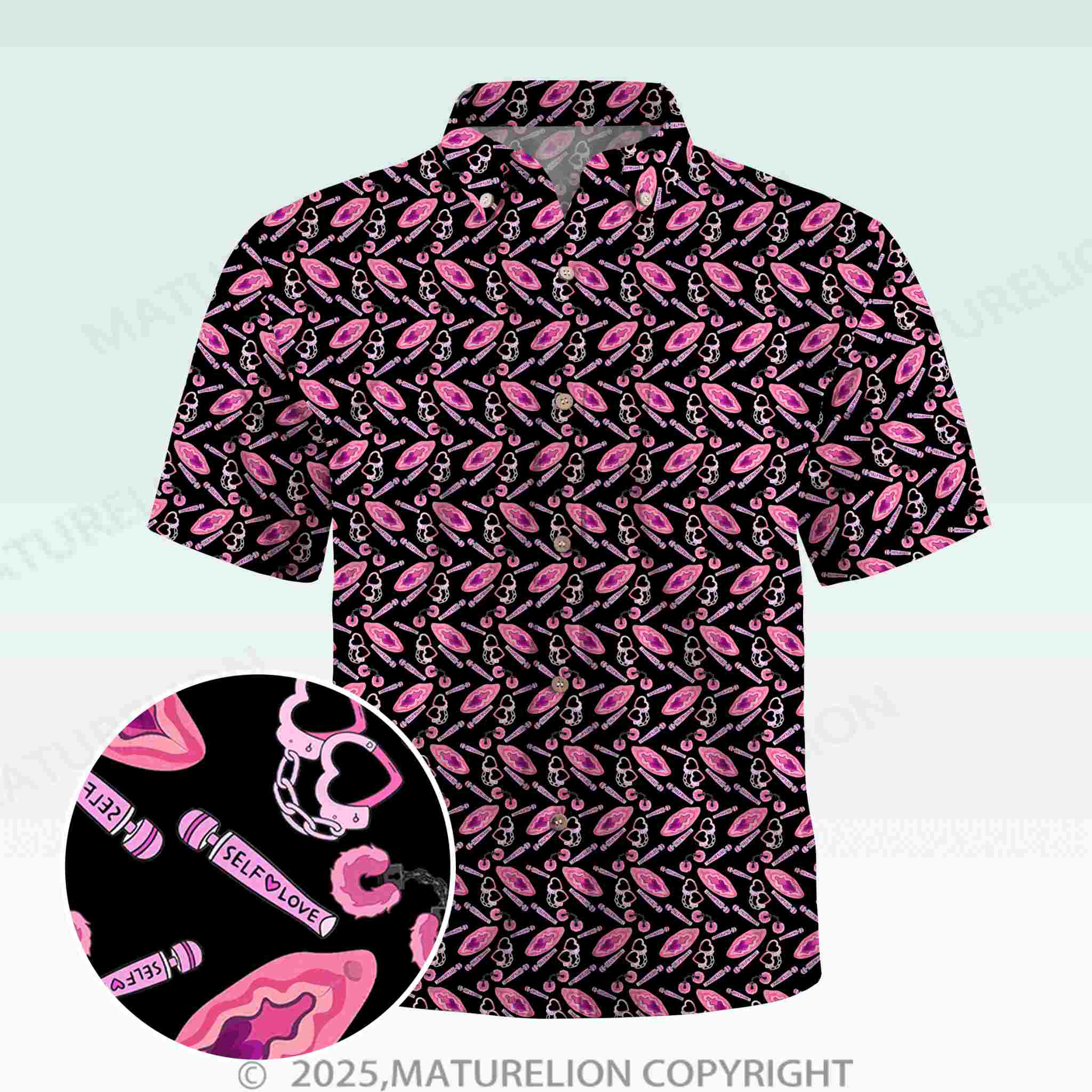 Maturelion Men's Hawaiian Shirt Charming Offbeat Hawaiian Shirt-Maturelion