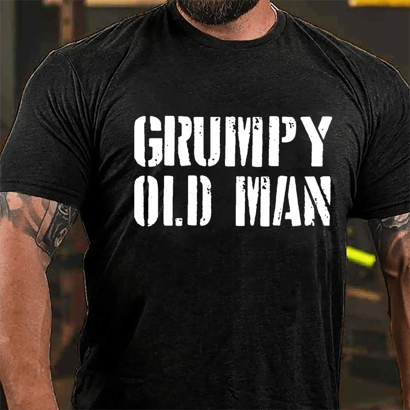Grumpy Old Man Cotton T-shirt-Maturelion
