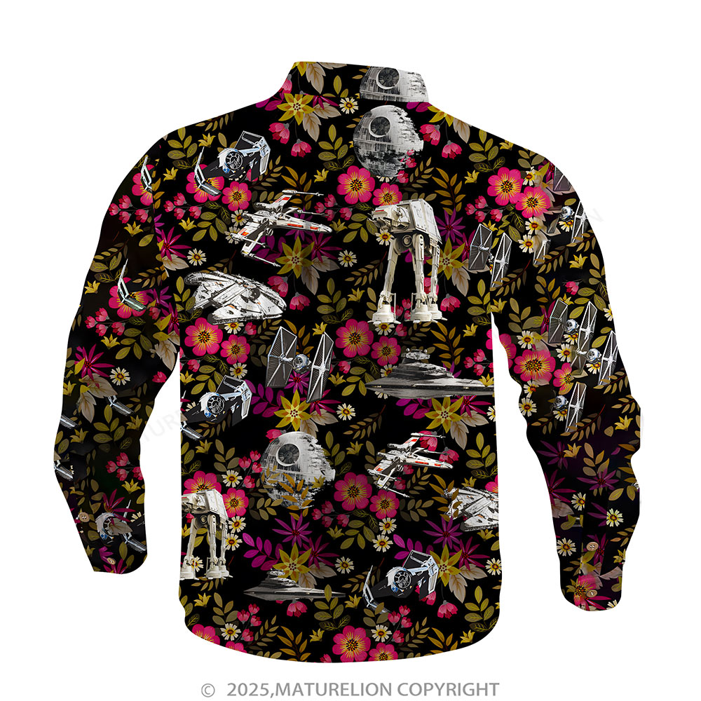 Maturelion Men's Hawaiian Shirt Retro Synthwave Space Knight Hawaiian Shirt