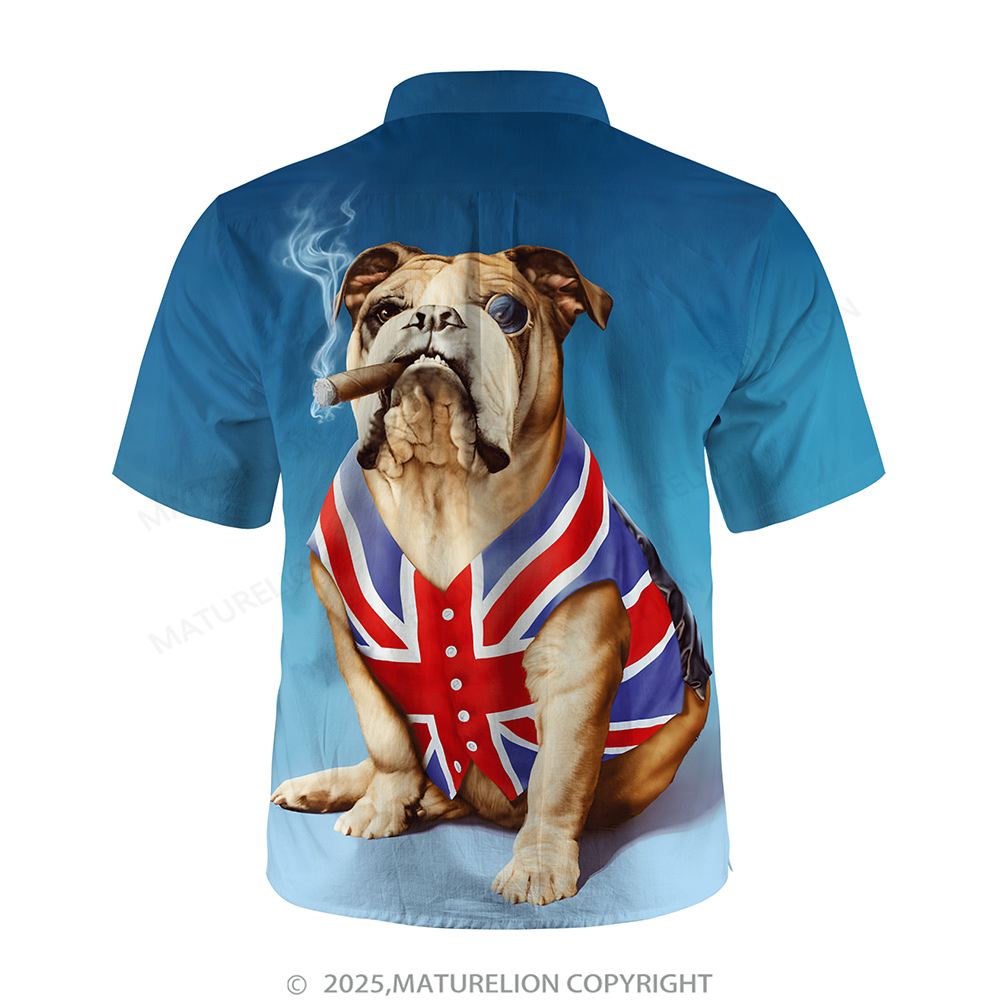 Maturelion Men's Aloha Shirts Fashion Anthropomorphic Animal Hawaiian Shirt