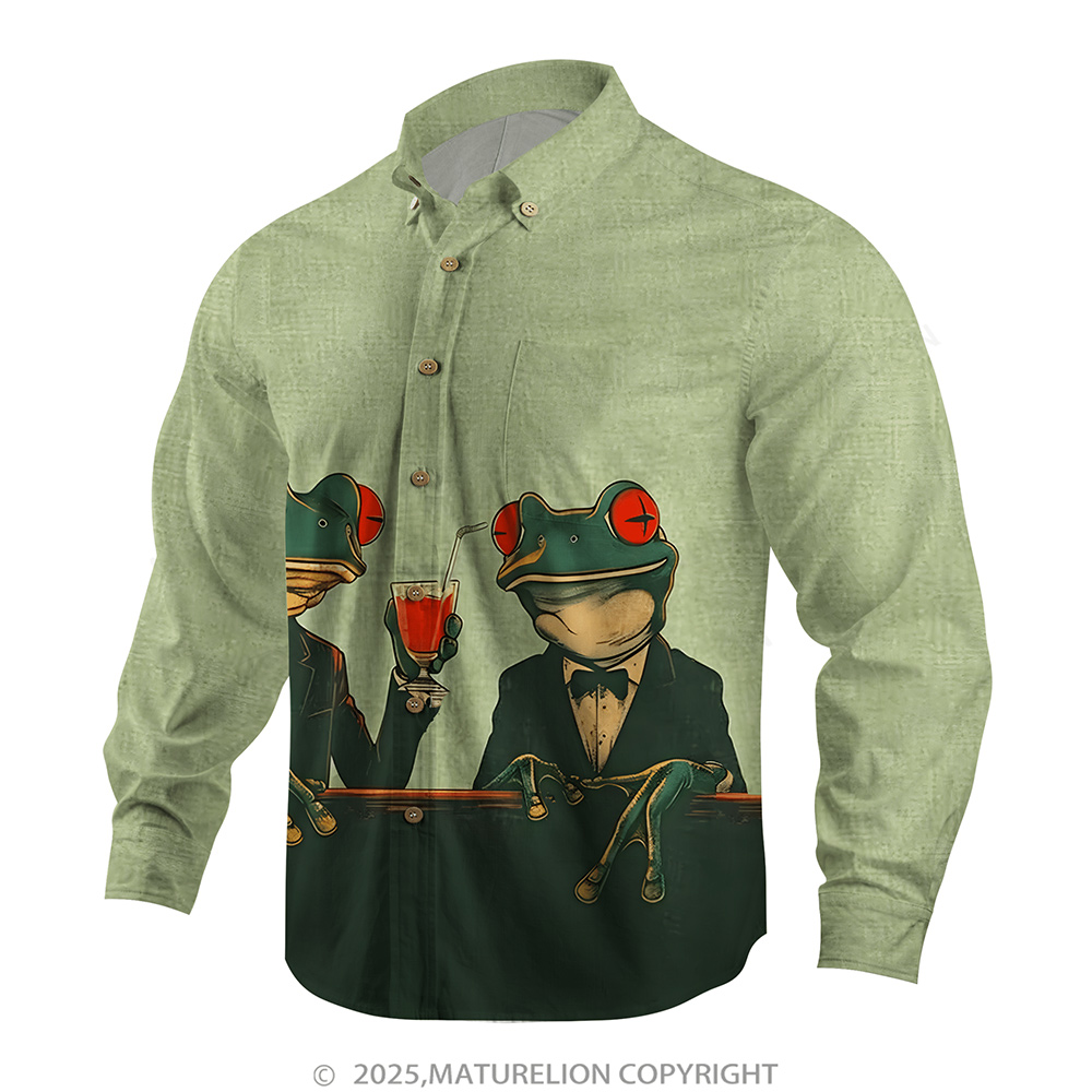 Maturelion Men's Aloha Shirts Animal Graphic Art Print Hawaiian Shirt