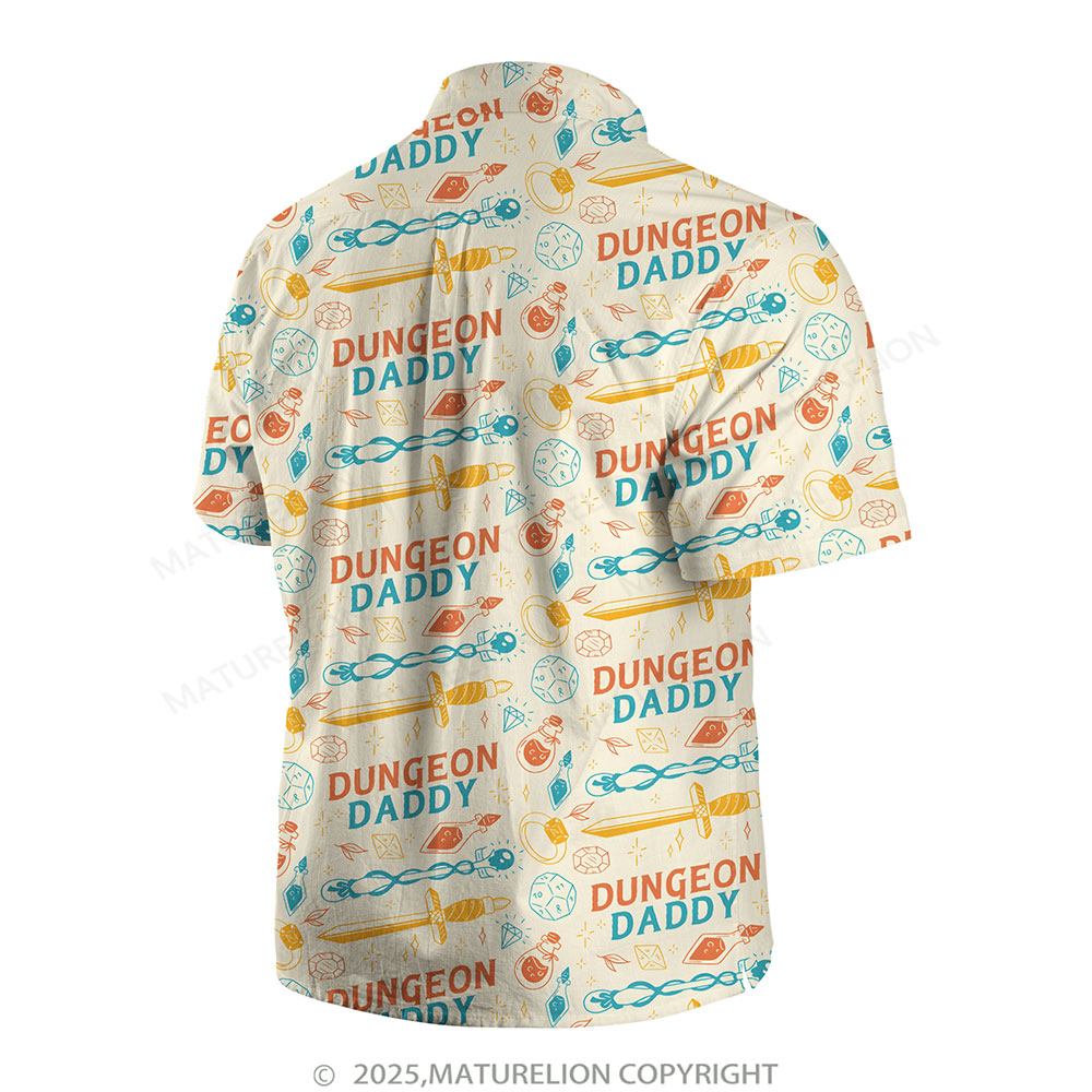 Maturelion Aloha Shirts Dungeon Daddy Button Up Shirt