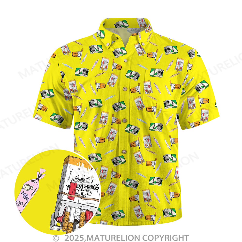 Maturelion Men's Hawaiian Shirt Tropical Bliss and Endless Thrills Hawaiian Shirt-Maturelion