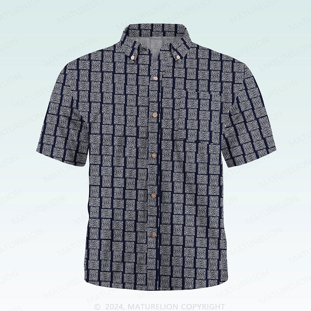 Maturelion Men's Button Pocket ShirtI See No Good Reason To Act My Age Hawaiian Shirt