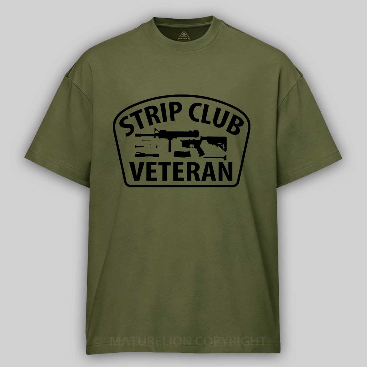 Maturelion Men's T-Shirt Strip Club Veteran Cotton T-Shirt