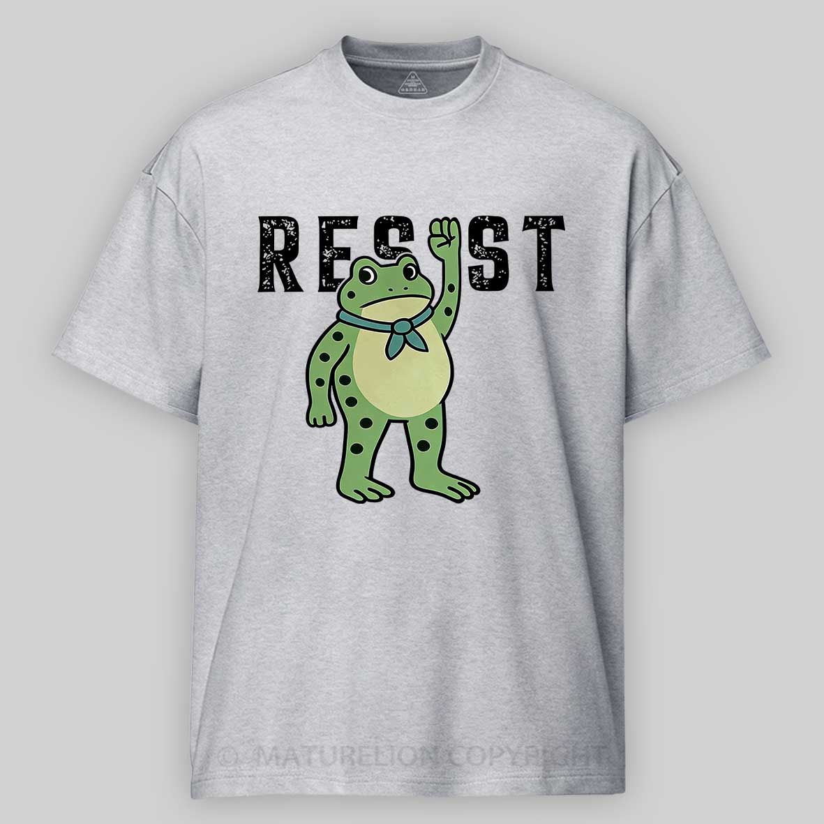 Maturelion Men's T-Shirt Resist Frog Cotton T-shirt
