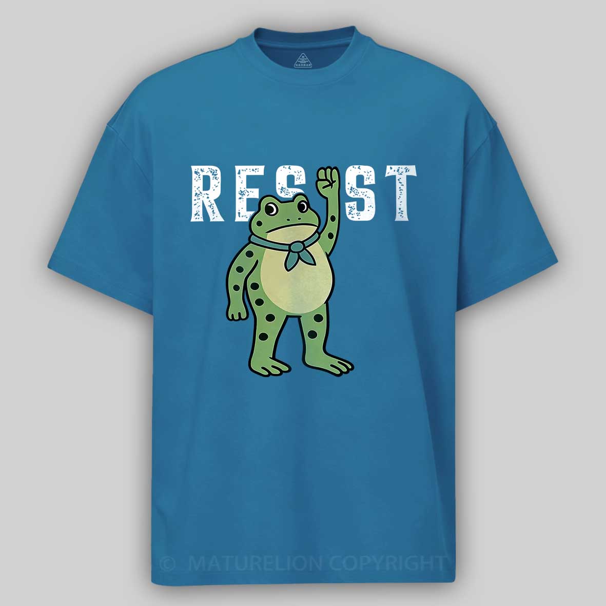 Maturelion Men's T-Shirt Resist Frog Cotton T-shirt