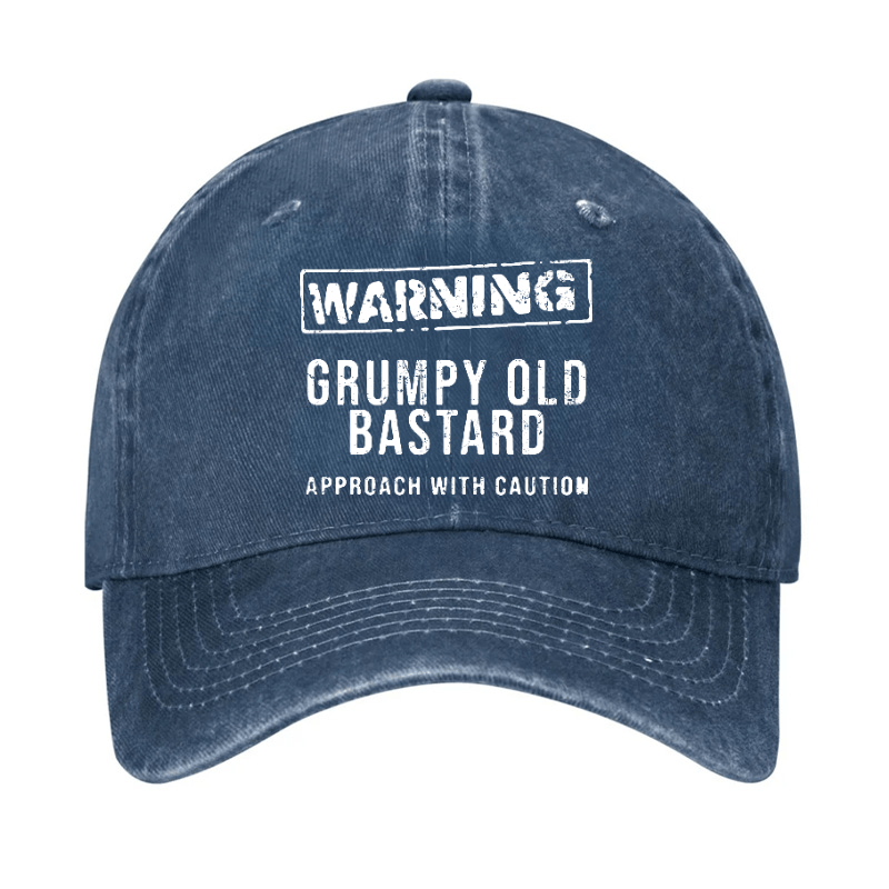 Warning Grumpy Old Bastard Approach With Caution Cap (Free Customization)-Maturelion
