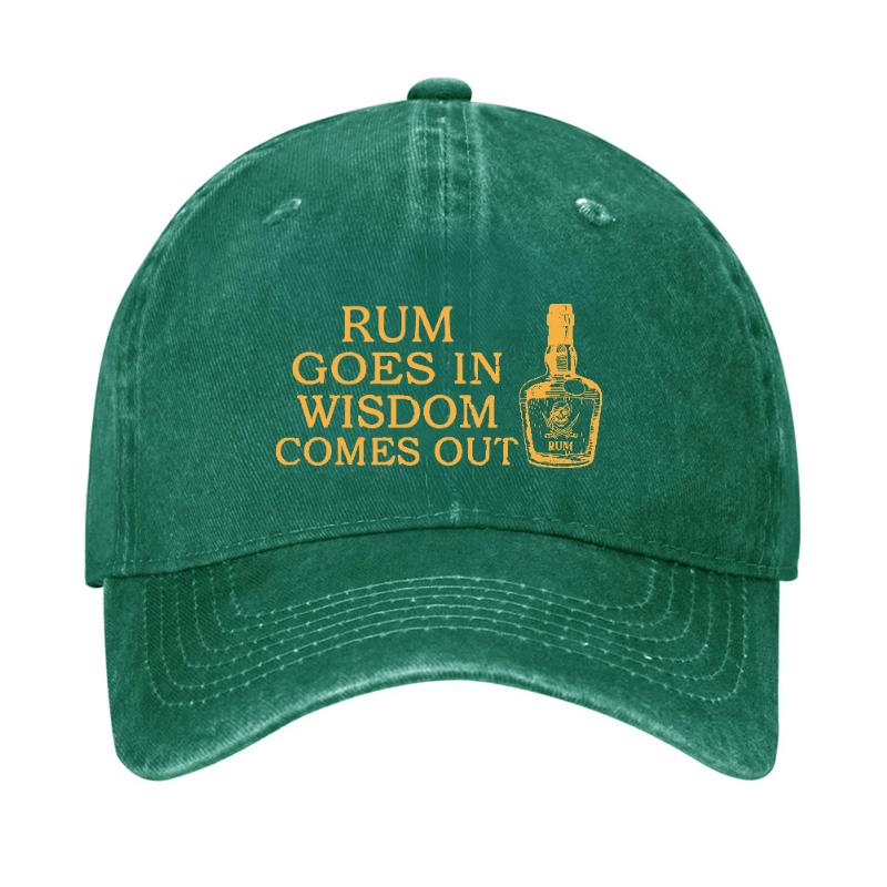 Rum Goes In Wisdom Comes Out Funny Cap-Maturelion