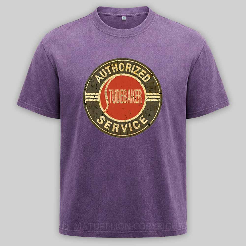 Maturelion Authorized Studebaker Service - Vintage Style Washed T-shirt