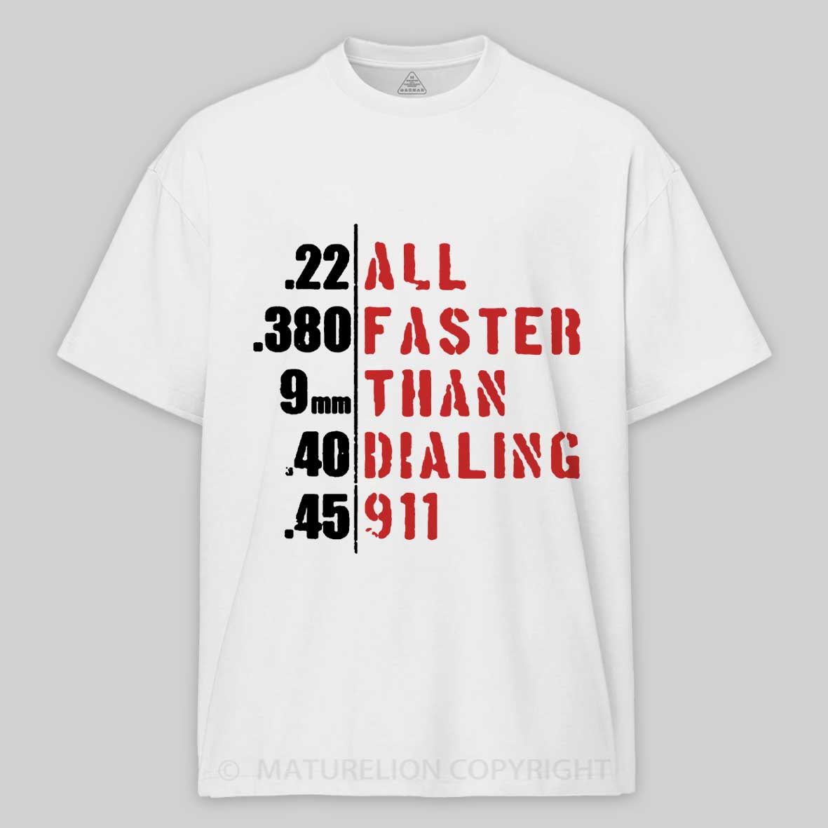 Maturelion Men's T-shirt All Faster Cotton T-shirt