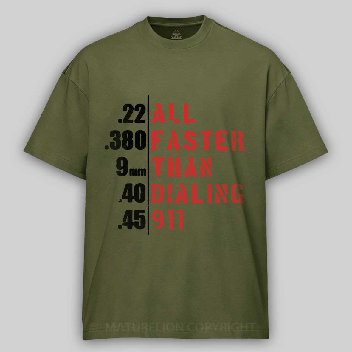 Maturelion Men's T-shirt All Faster Cotton T-shirt