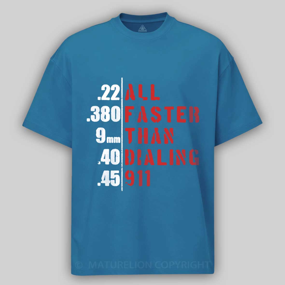 Maturelion Men's T-shirt All Faster Cotton T-shirt