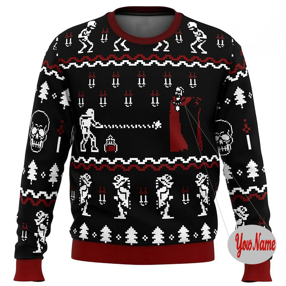 [Copy]Maturelion Classical Funny Customize Your Name Father Gift Ugly Christmas Sweater