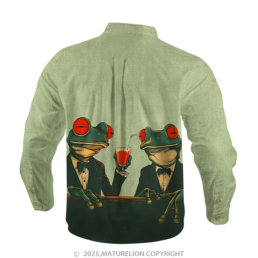 Maturelion Men's Aloha Shirts Animal Graphic Art Print Hawaiian Shirt