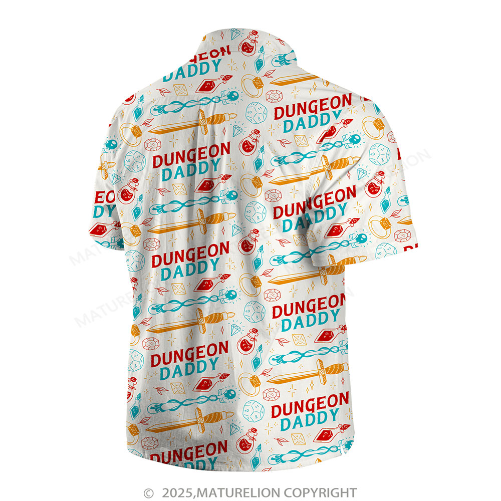 Maturelion Aloha Shirts Dungeon Daddy Button Up Shirt