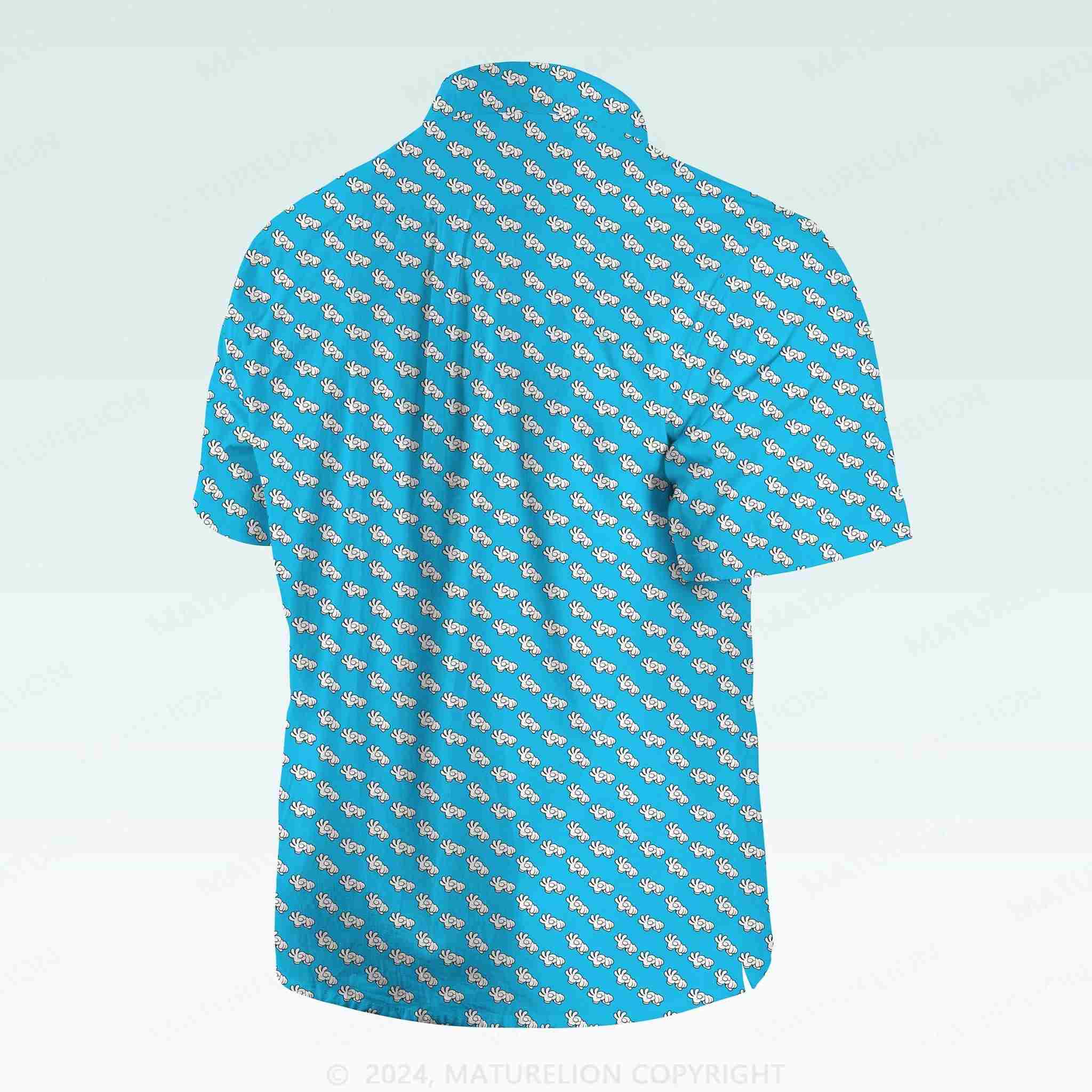 Maturelion Men's Button Pocket ShirtVintage Beach Hawaiian Shirt