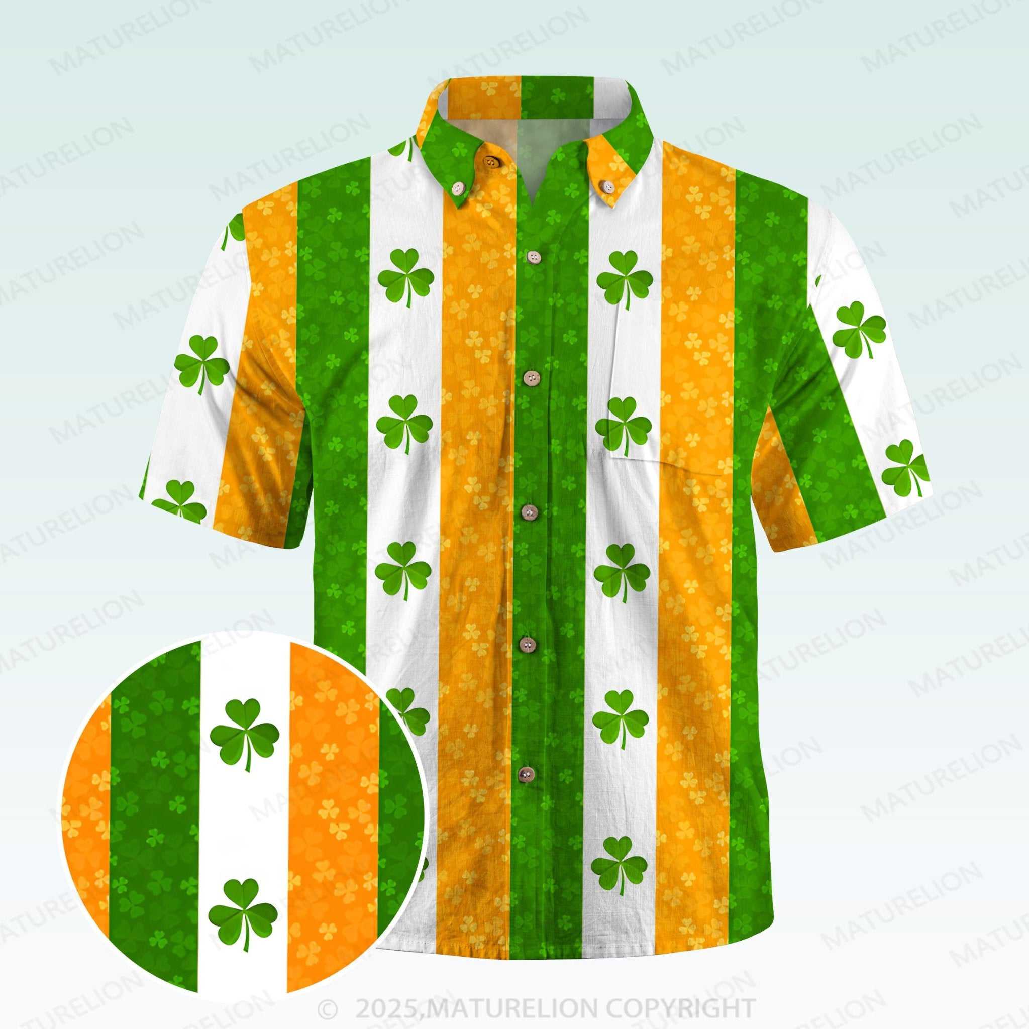 Maturelion St. Patrick's Hawaiian Shirt Tropical Irish Delight Hawaiian Shirt-Maturelion