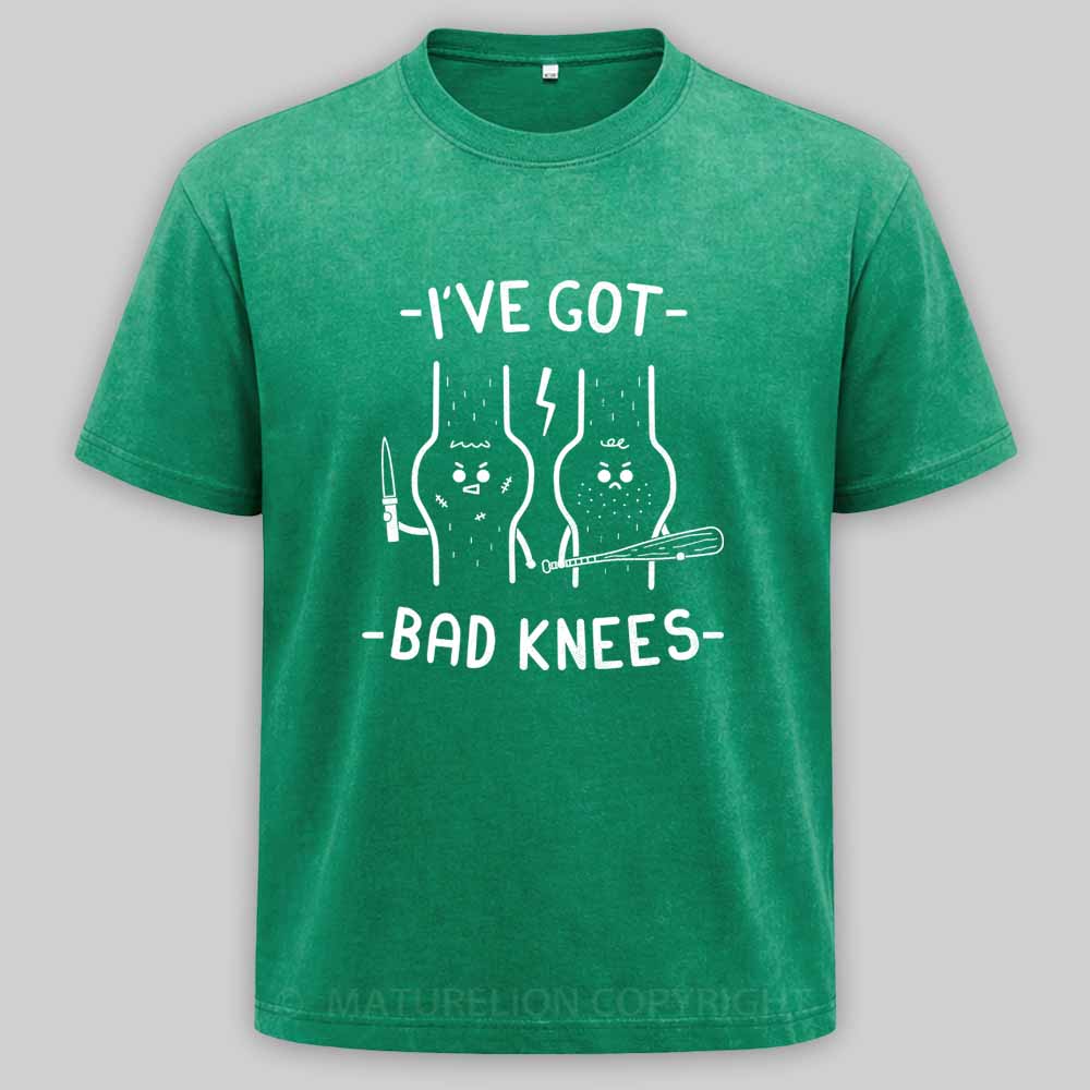 Maturelion Bad Knees Washed T-shirt